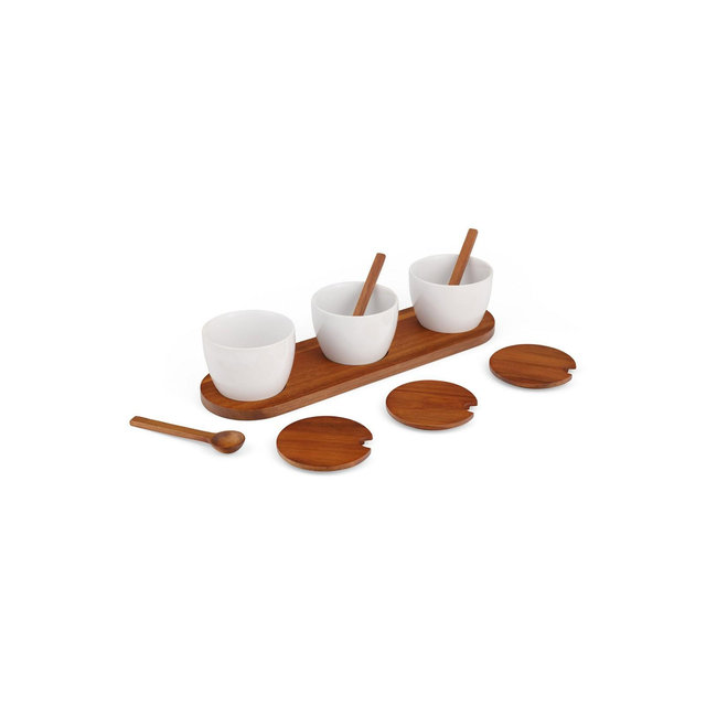 Duets Triple Condiment Server Set, 10 Piece