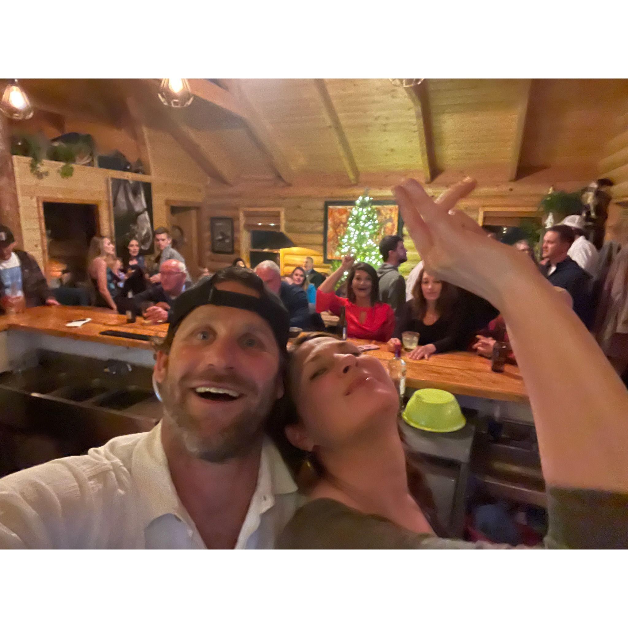 Christmas at the Tavern...lil dancin' behind the bar:)