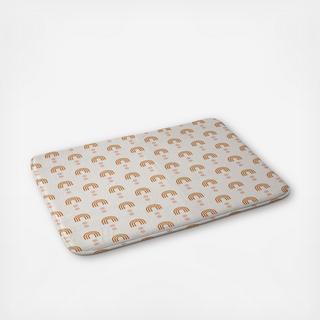 Aria Orange Geometric Rainbows Memory Foam Bath Mat