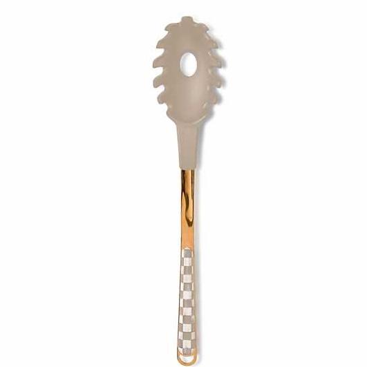 Mackenzie Childs Mocha Check Pasta Spoon