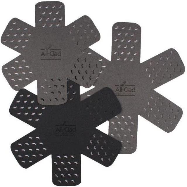 All Clad Textiles 89498 3 Piece Set of Cookware Dividing Protectors for Pots and Pans, Prevents Scratching and Chipping, 100% Non Woven Polyester, 3 Different Sizes, Fits up to 14" Pot & Pan