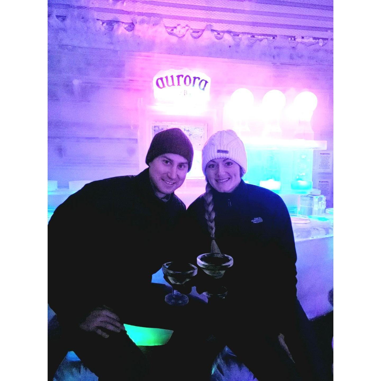 The famous ice museum at Chena hot springs