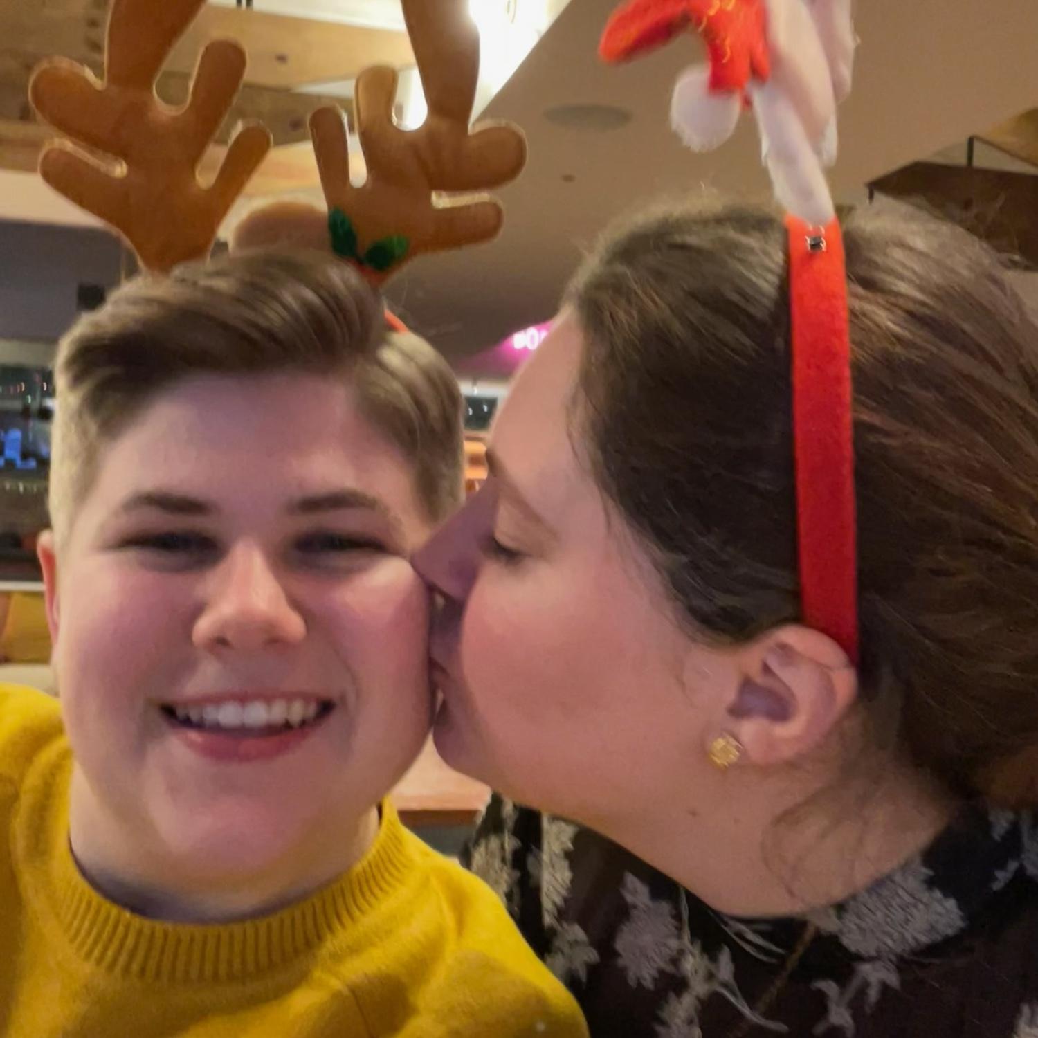 Kat made her Looney office debut at Casey's Holiday Party!