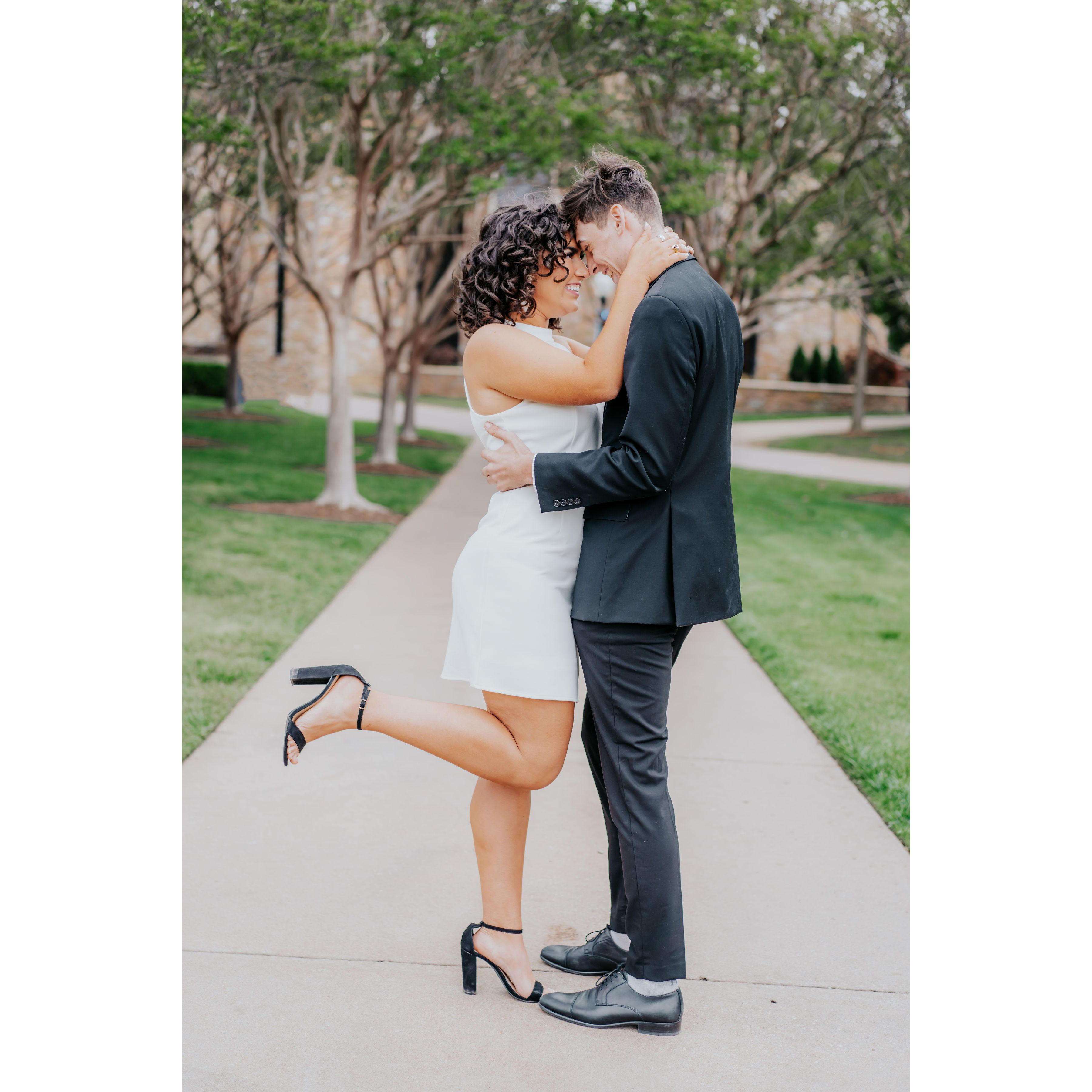 Ask us how many people thought this graduation picture was our engagement session!
