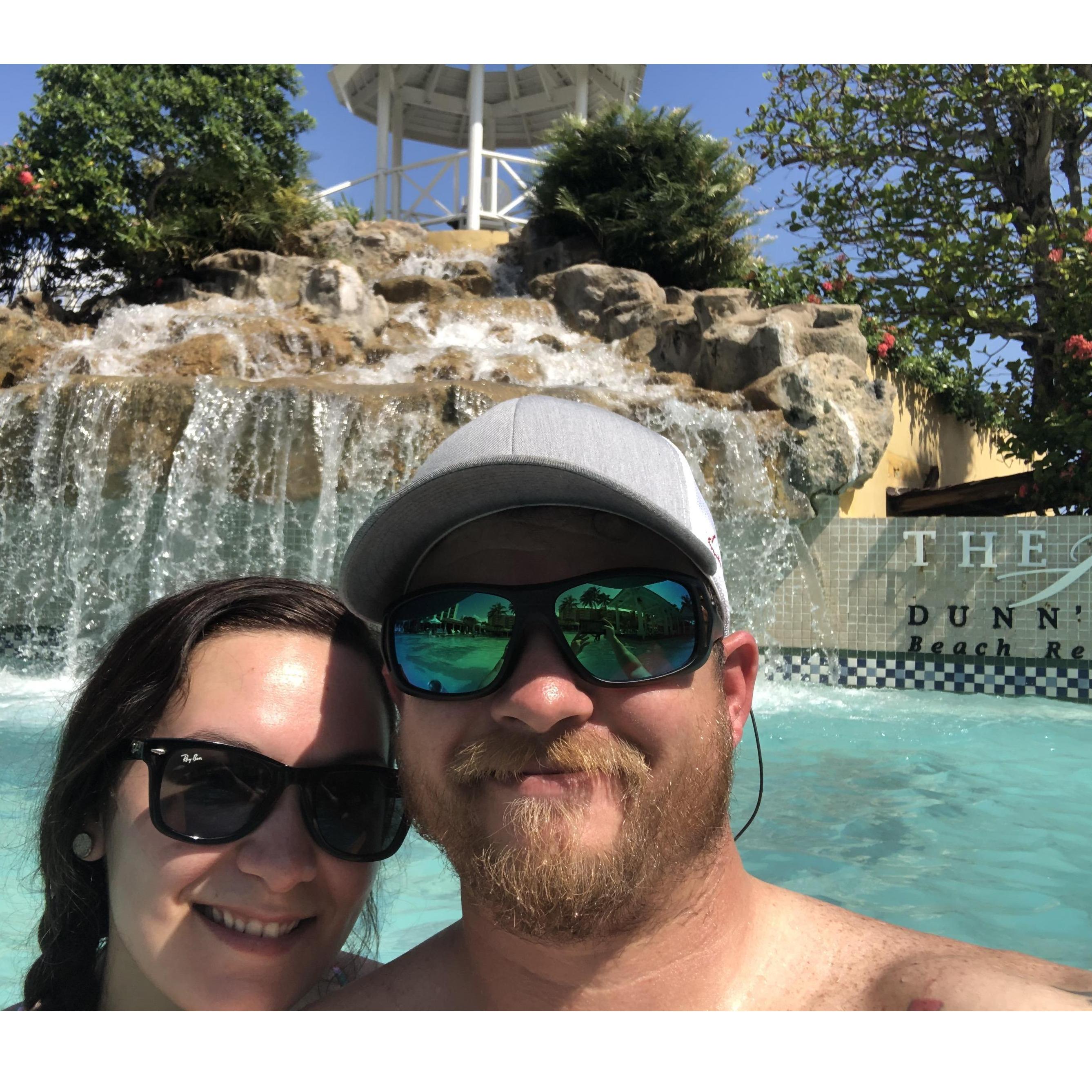 In one of the pools on the resort - The Jewel at Dunn's River.  It was gorgeous!