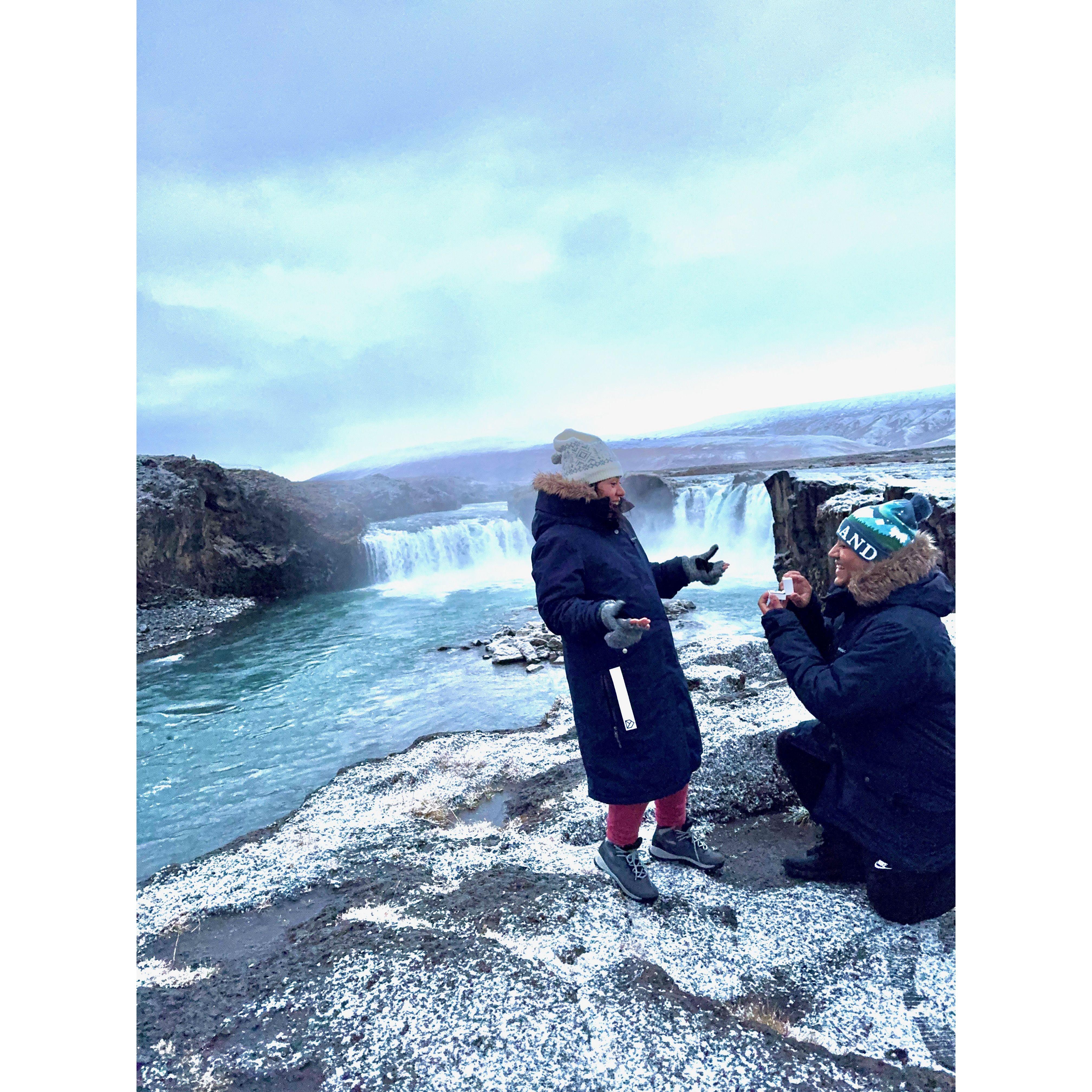 Our first trip abroad to Iceland and dropped the question at Godfoss.