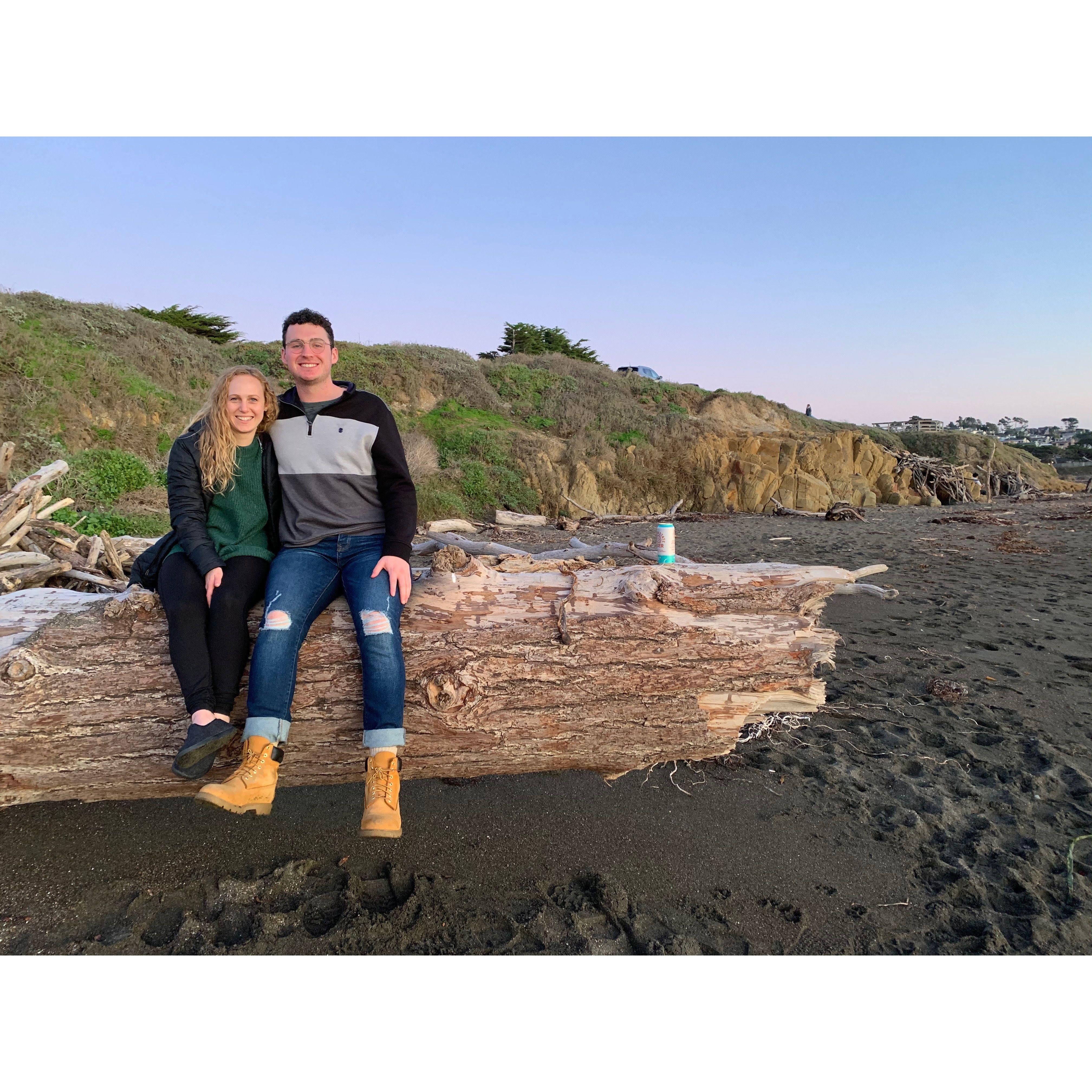 Our first weekend getaway to Cambria, where we enjoyed wine tasting, and Savyon accidentally said, "I love you."