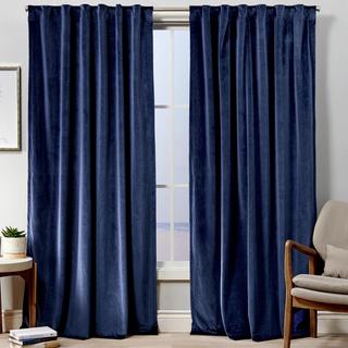 Velvet Heavyweight Curtain Panel, Set of 2