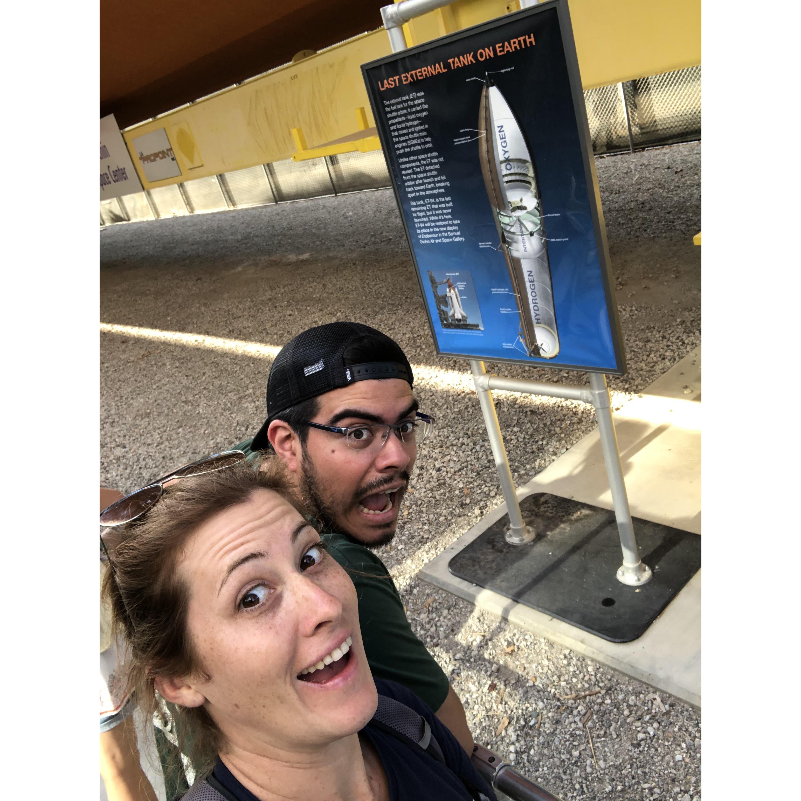 The time we snuck in to see a space shuttle up close.