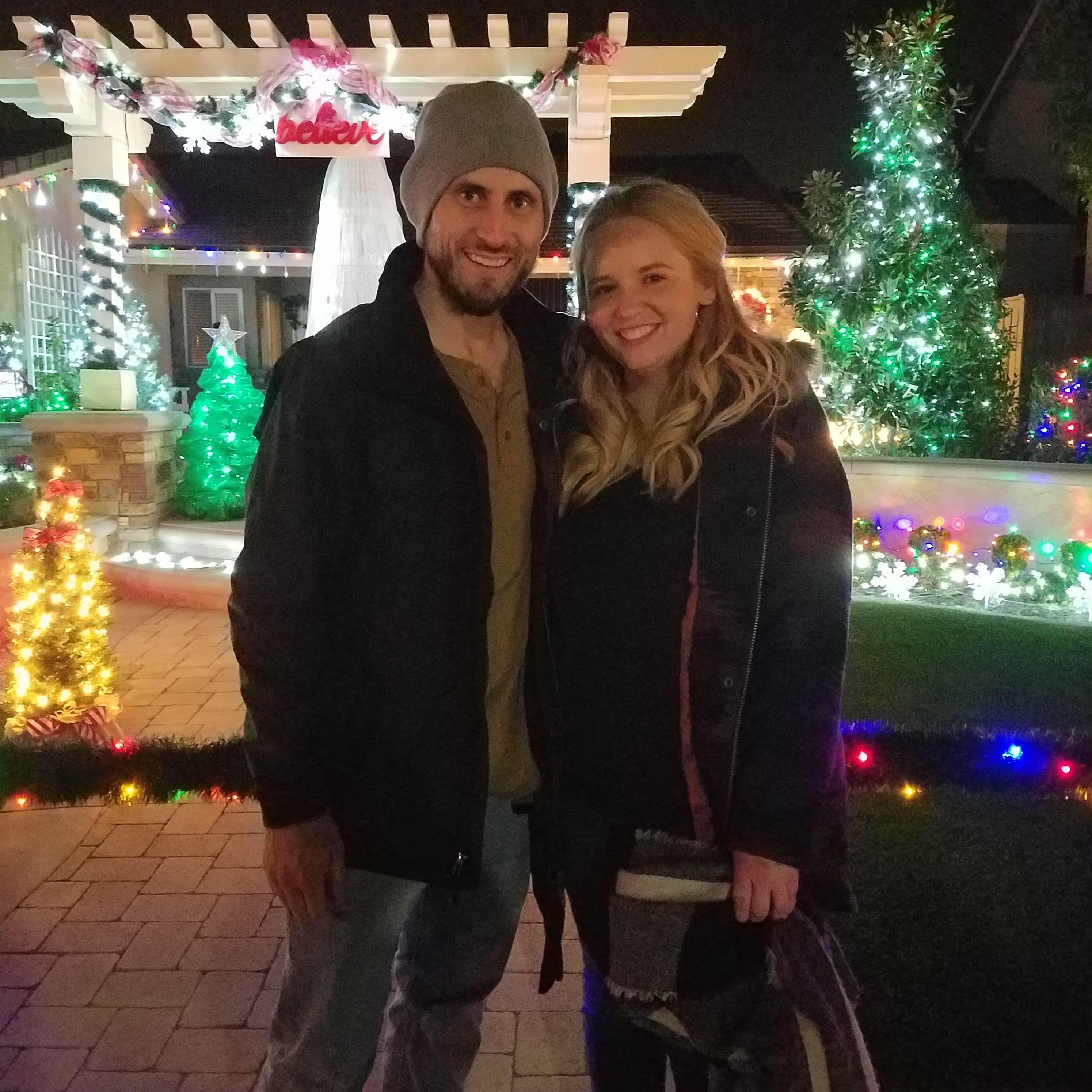 Our first photo together @ The Brea Lights