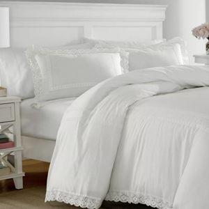 (KING) White Cotton Duvet Cover Set - Laura Ashley