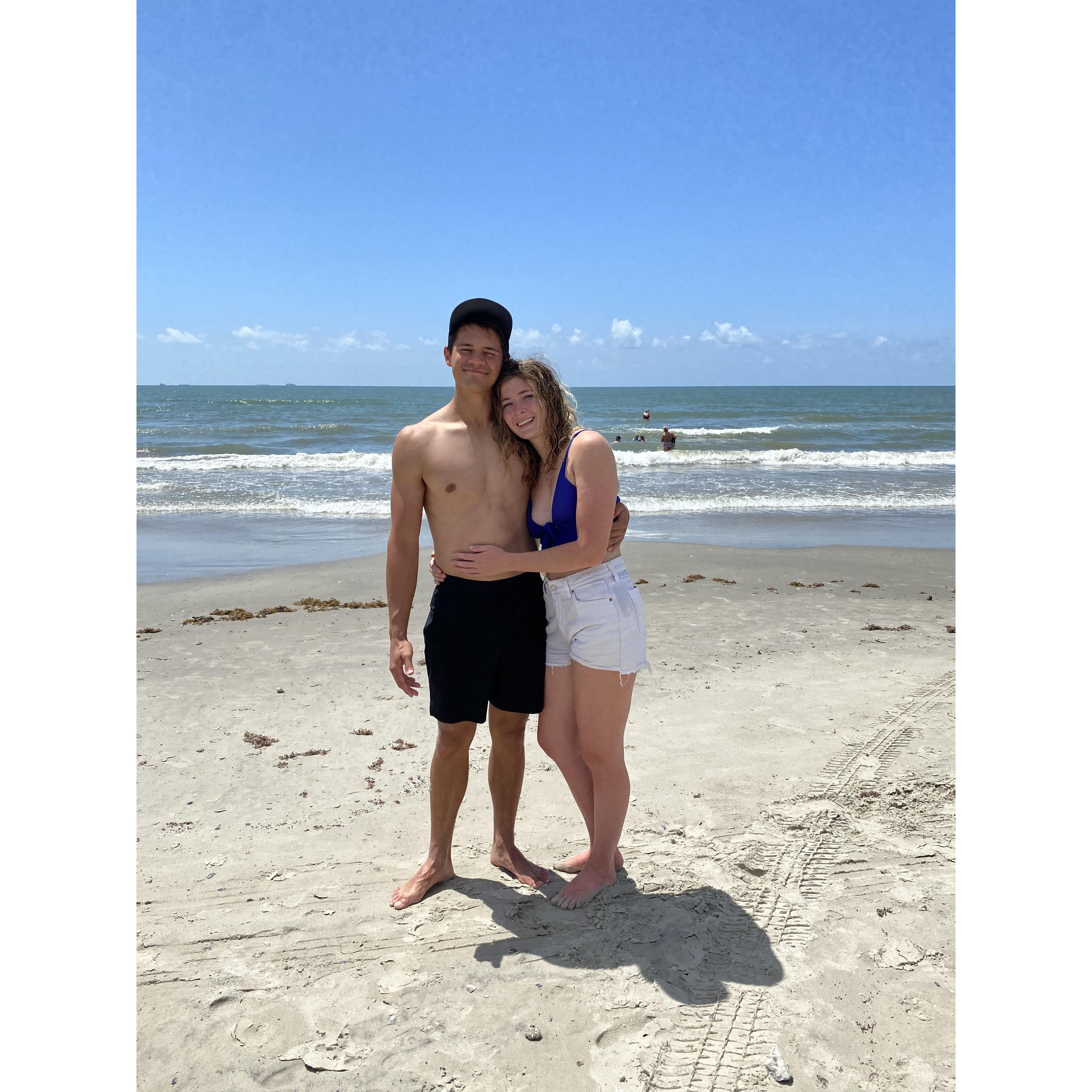Our favorite beach in Texas, Sea Shell Beach in Galveston!