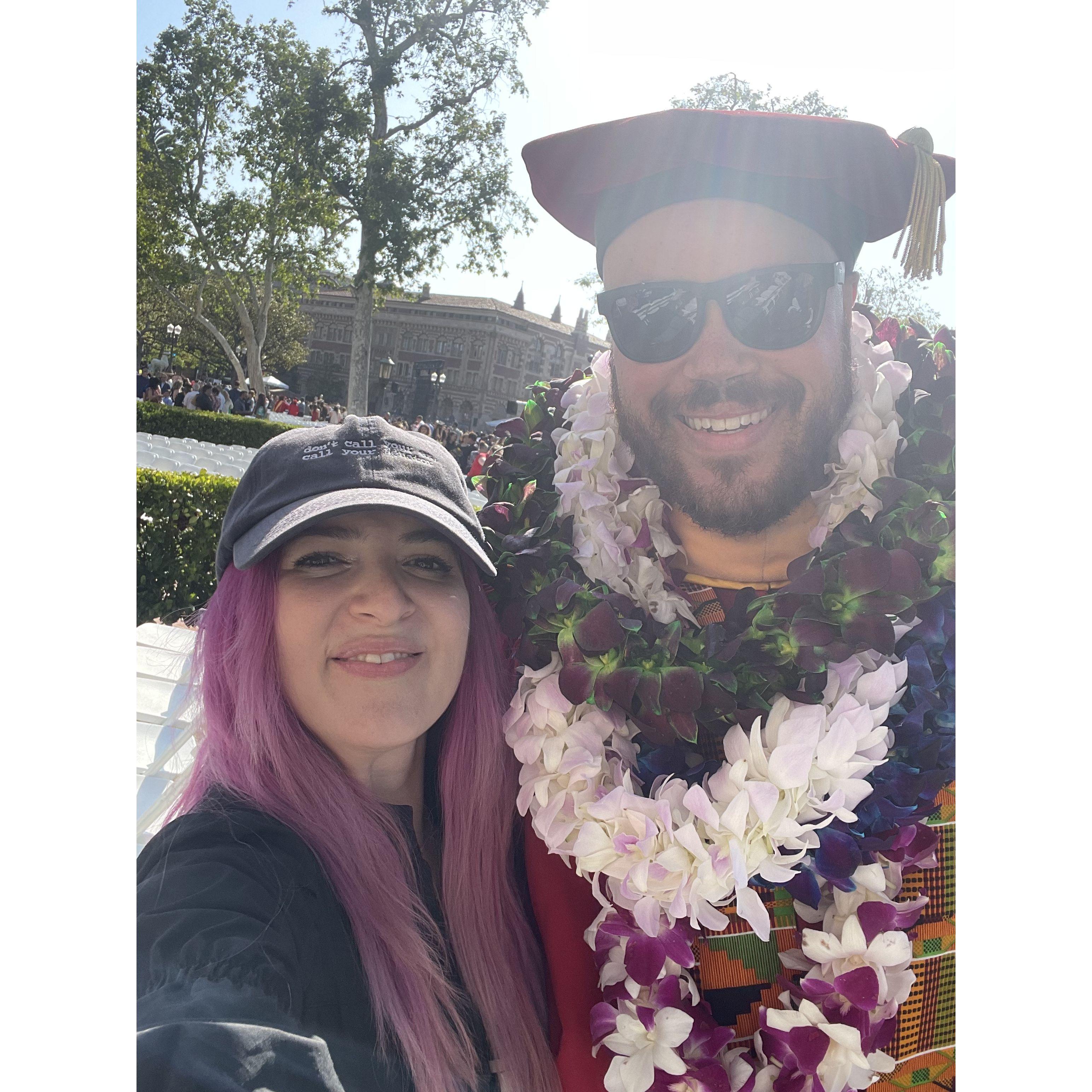 2023 Ethan's USC Doctorate graduation.