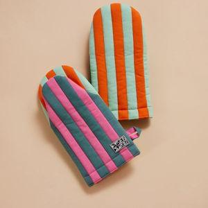 Striped Oven Mitts (Set of 2)