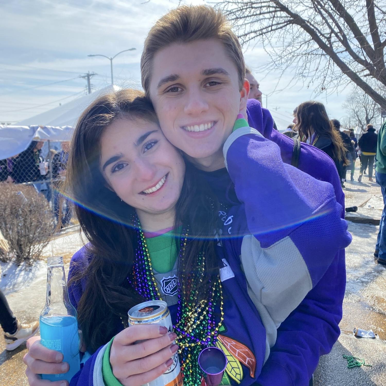 Our first Mardi Gras junior year of college (thanks Covid for cancelling the 2021 Mardi Gras)