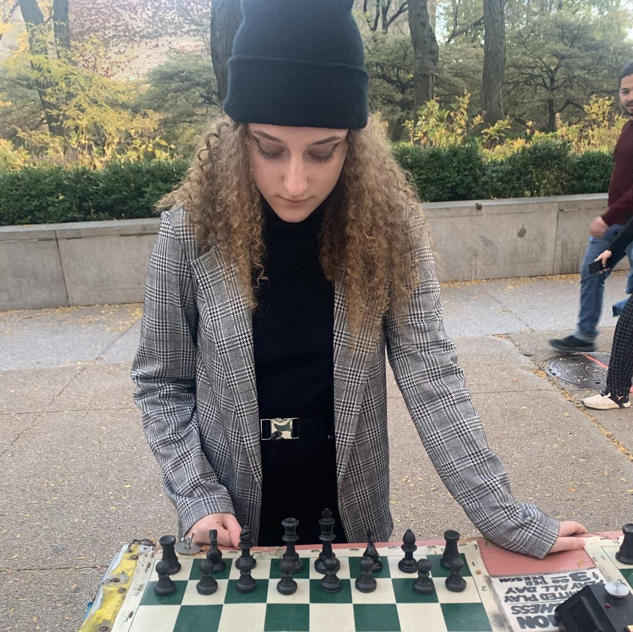 Us playing chess in the Loop