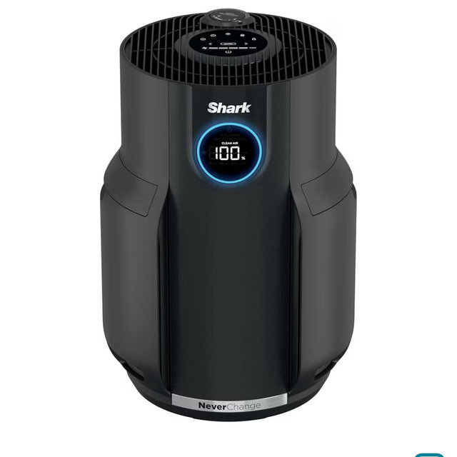 Shark Air Purifier for Home, NeverChange, for Large Room, HEPA-Exceeding Filter, Captures Pollutants, Pet Dander, Dust, Odor, Smoke, and More, Odor Neutralizer, HP152, Charcoal