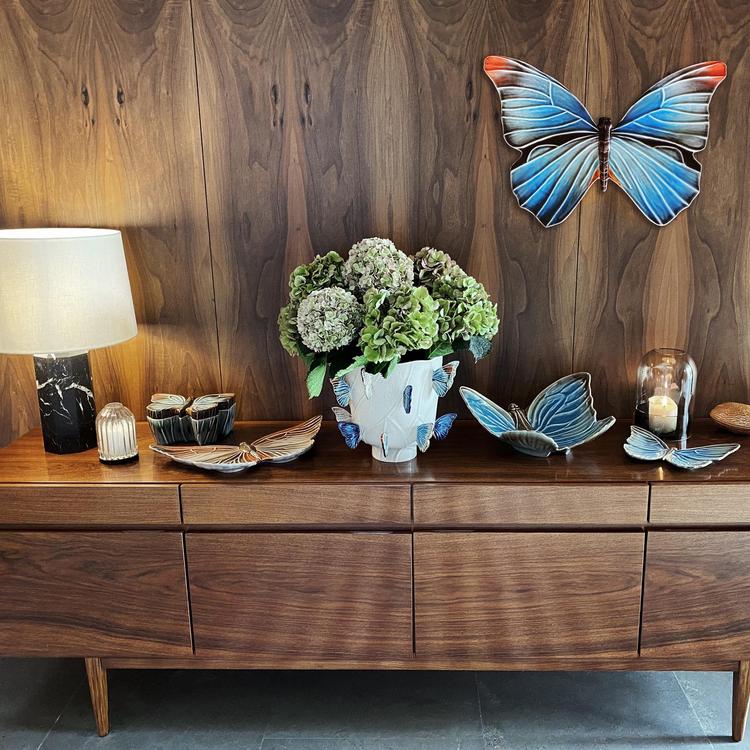 Bordallo Pinheiro, Cloudy Butterflies By Claudia Schiffer Vase | Zola
