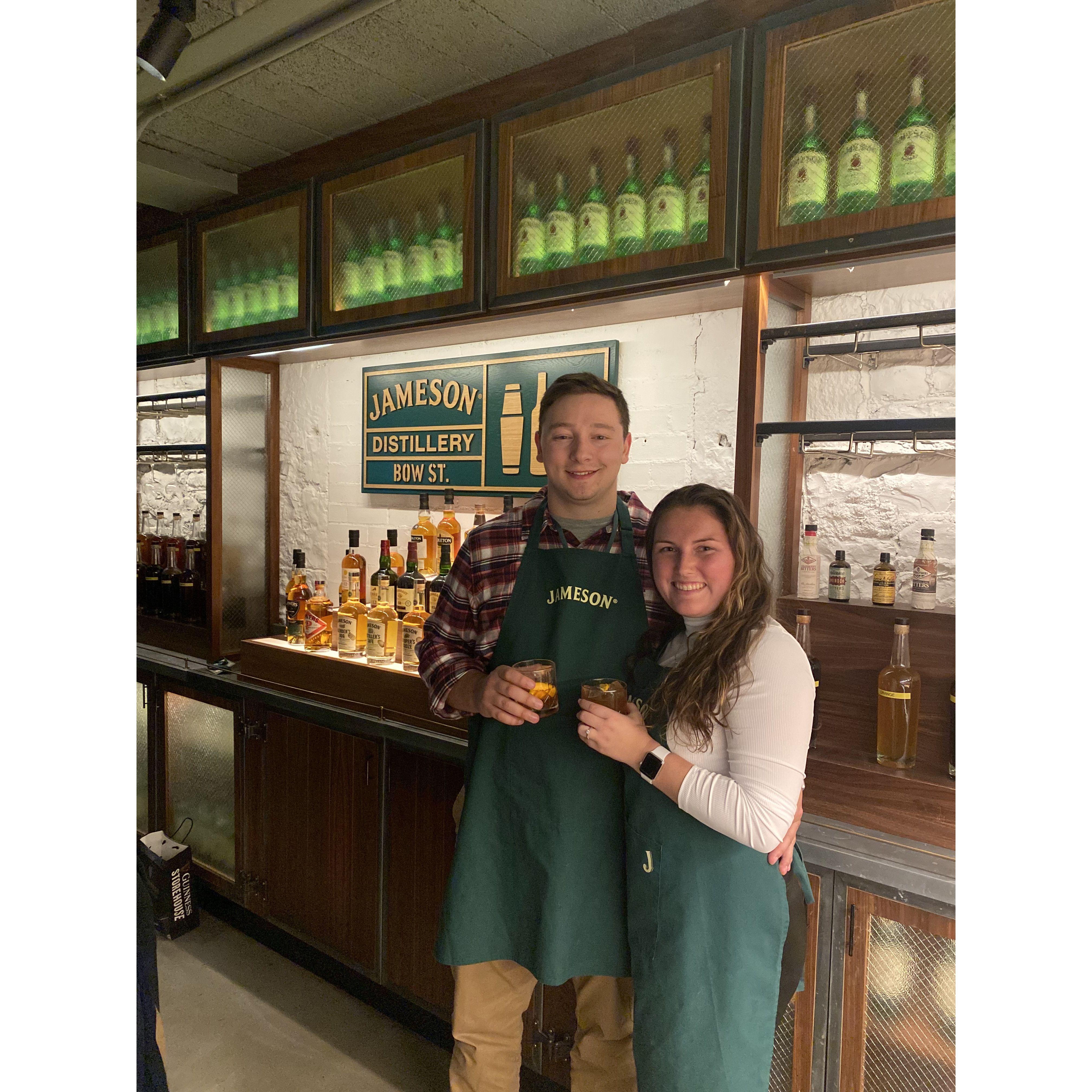 Daph and Phil learned to make some dangerous drinks and can now add "mixologist" to their resumes!