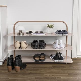 Minimalist 3-Tier Thin Flat Plate Shoe Rack