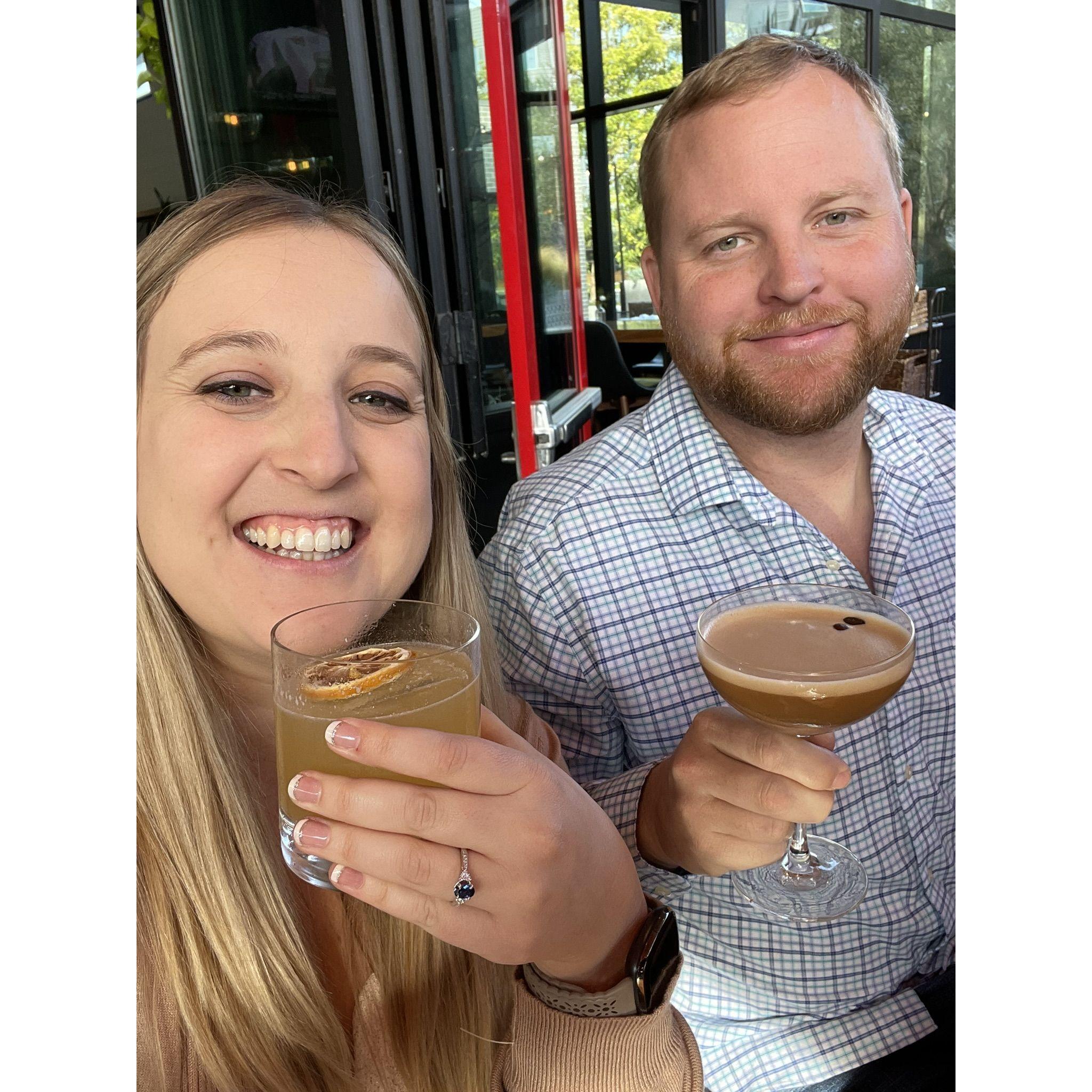 Lunch right after our engagement