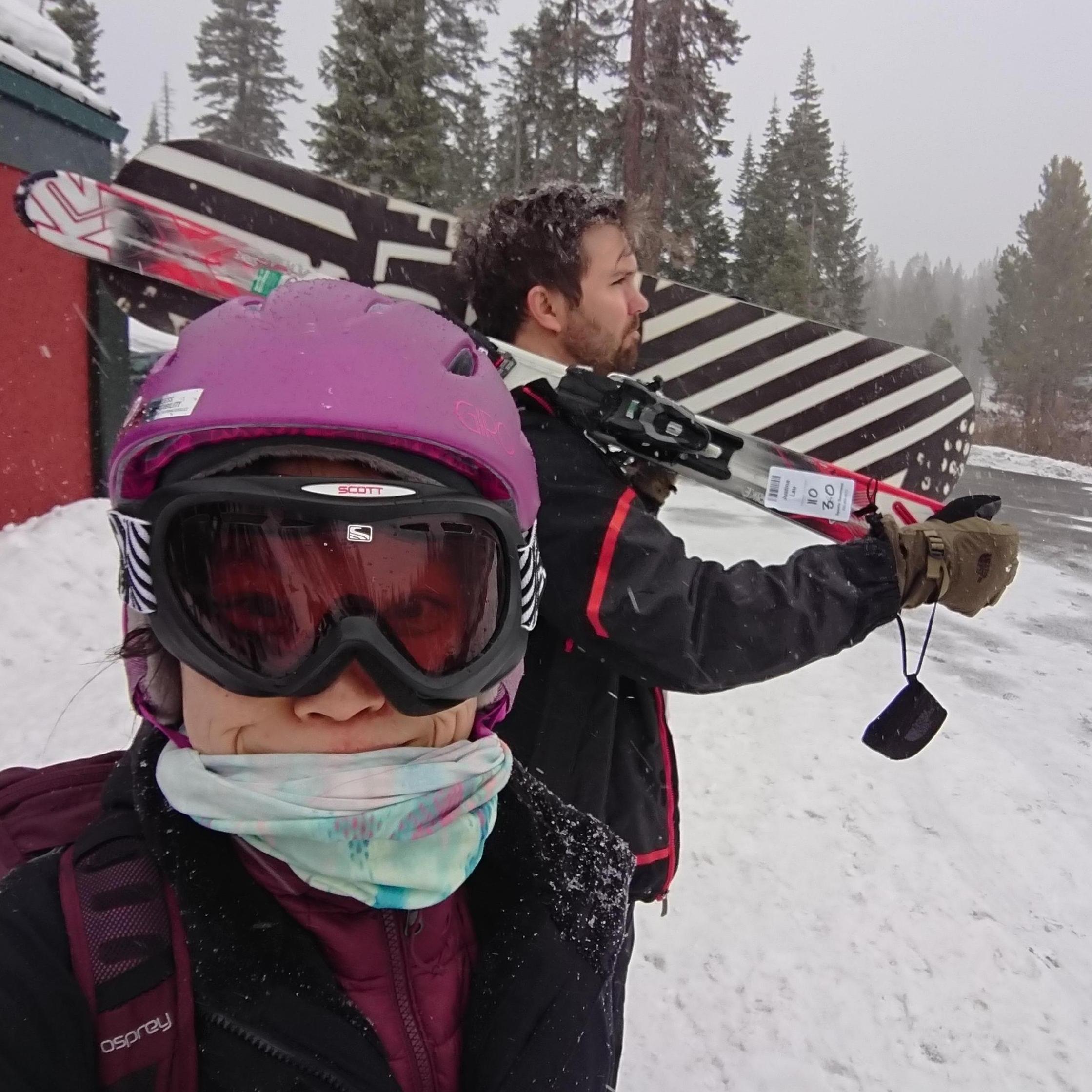 Keith is a great supporter in the snow, 2019.
