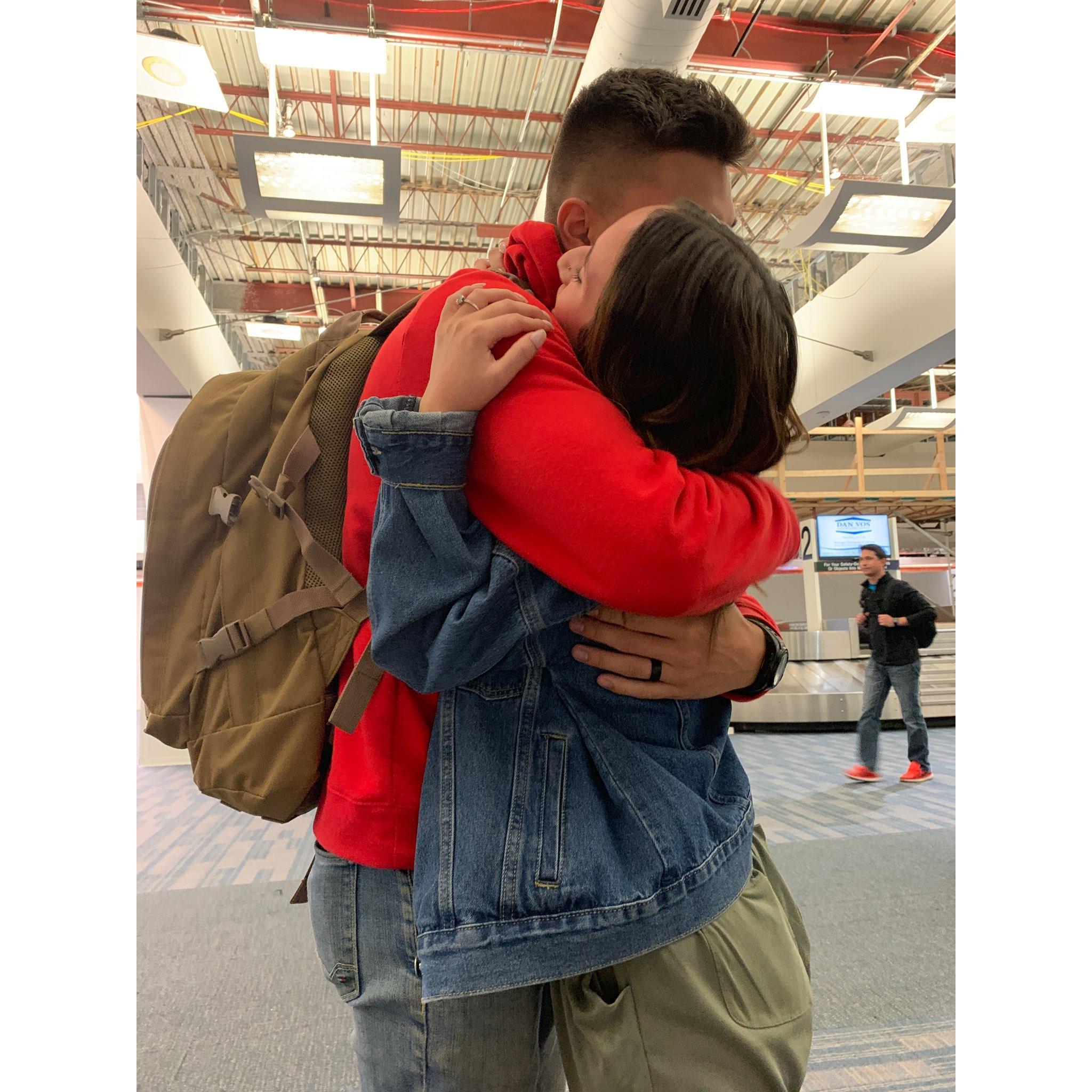 Reuniting at the airport