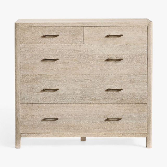 Aptos 5-Drawer Tall Wide Dresser, Sandwash, 50"