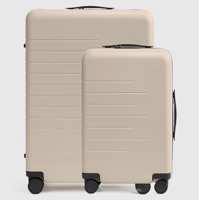 Small Carry-On & Large Check-In Suitcase Set - Tan