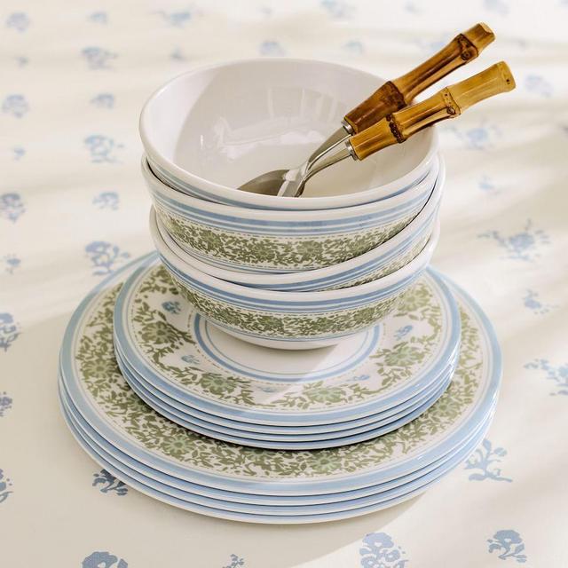 Julia Berolzheimer Alice Melamine 12-Piece Dinnerware Set (dinner plate, salad plate, bowl)