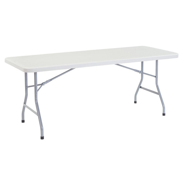 30"x72" Heavy Duty Folding Table Speckled Gray - Hampton Collection