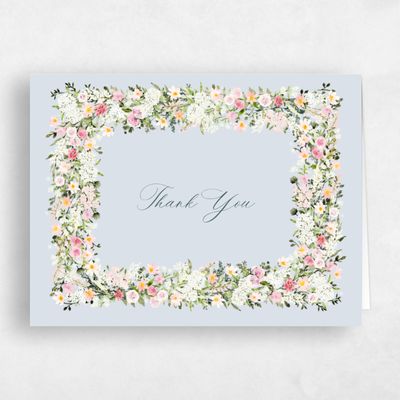 Blue Whisper Wedding Thank You - Garden Gate Landscape