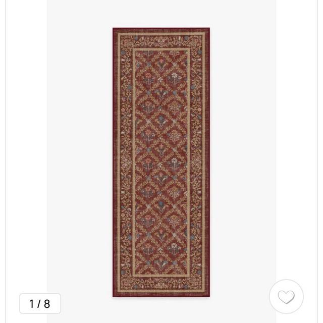 Morris & Co. Bellflowers Amber Red Tufted Runner Rug | Ruggable
