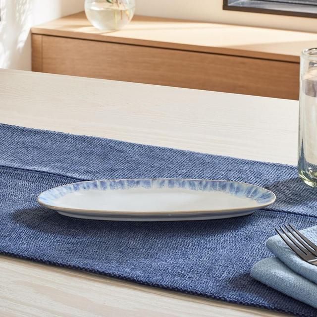 Brisa Dinnerware Oval Plate Risa Blue