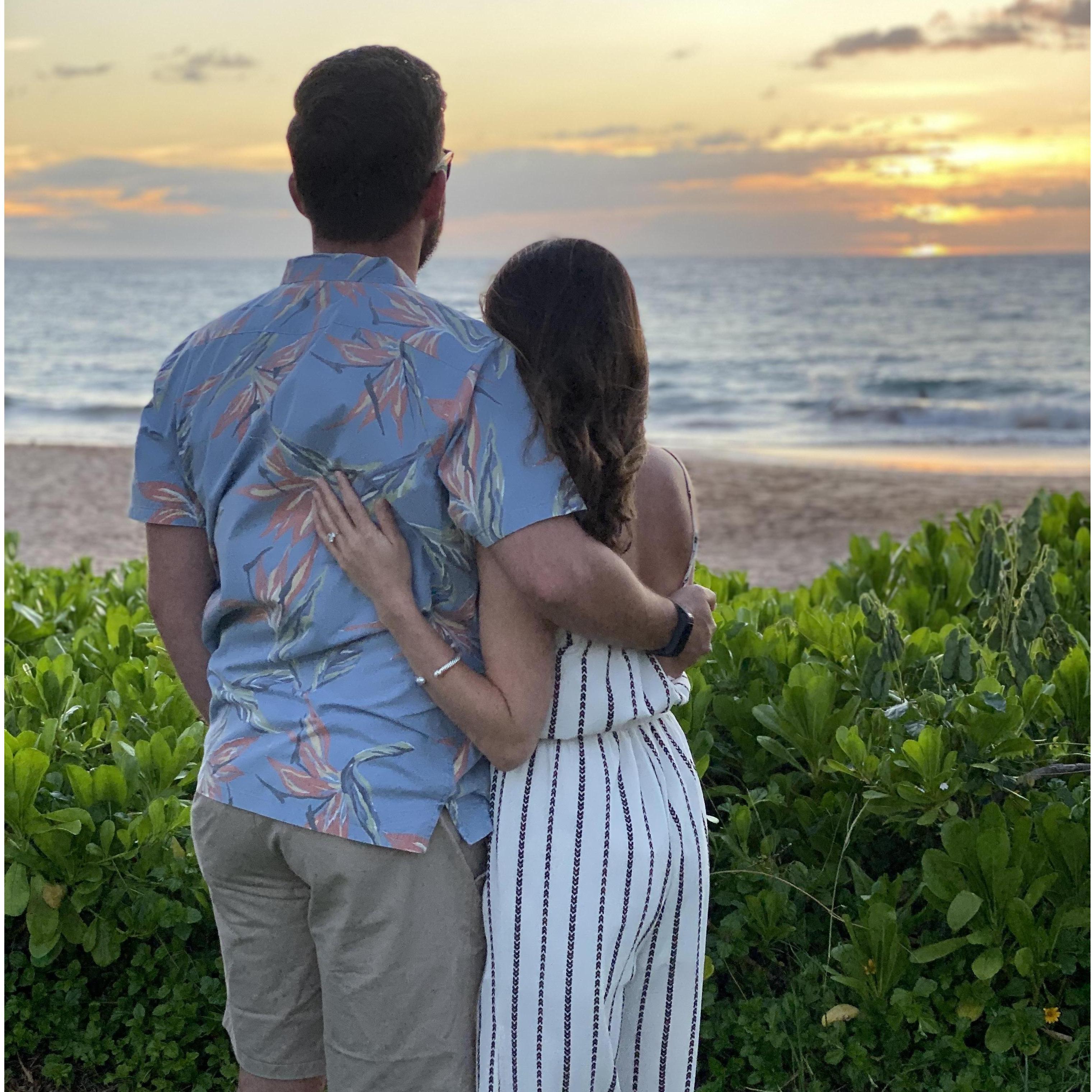 Surprise trip to Maui after our engagement!