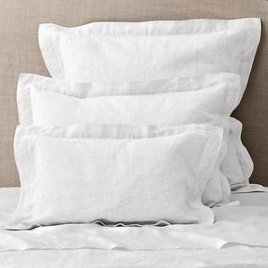 Restoration Hardware Vintage-Washed Belgian Linen Sham - Euro/White