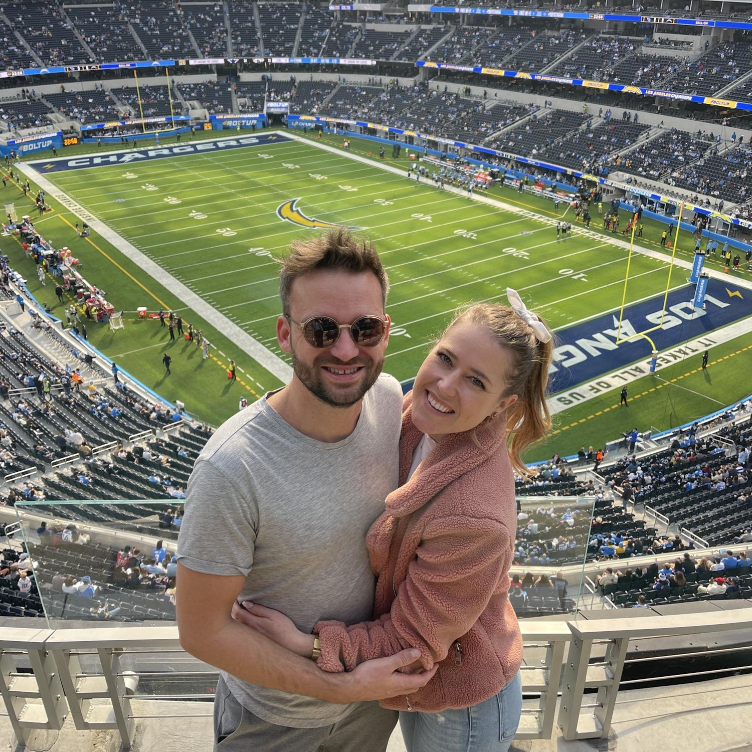 Konstantin's first ever live NFL football game. December 2022