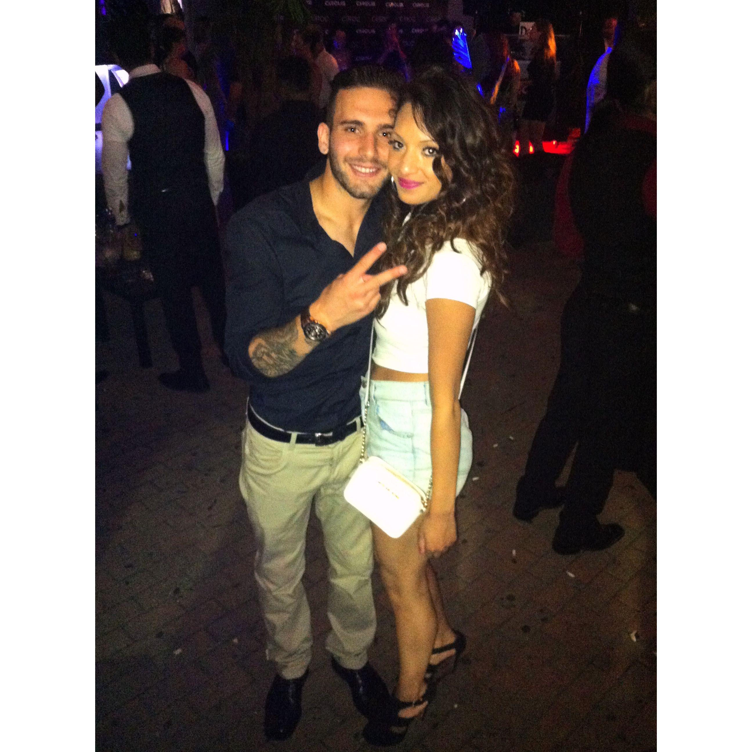 August 2014, night out at the bar we met at
