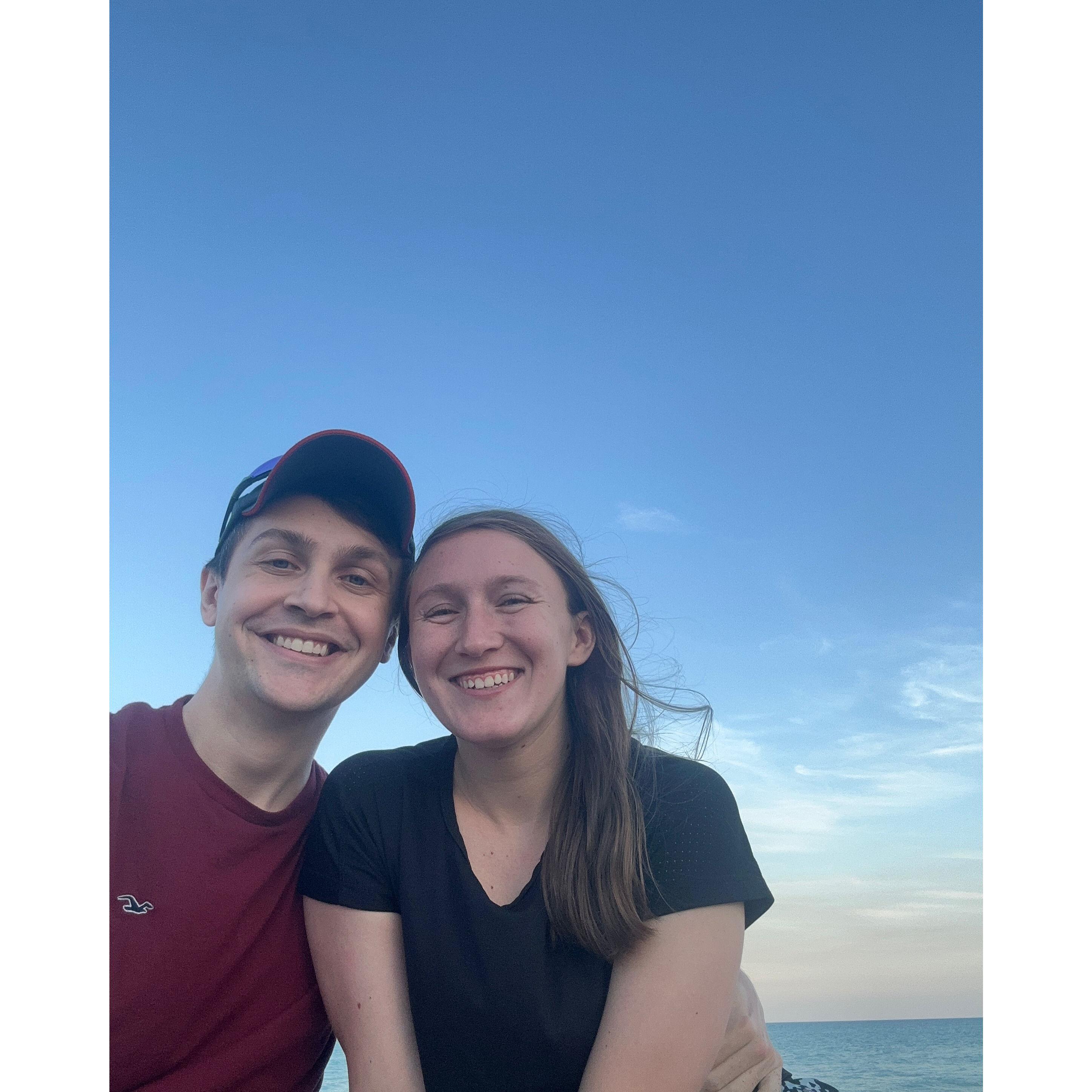 On the beach in Port St. Lucie, Fl, where Haylee works with nesting sea turtles and hatchlings.