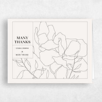 Light Oatmeal, Beige Wedding Thank You - Linwood Landscape