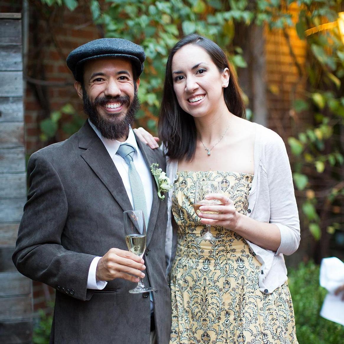 Looking sharp at Brad and Hilary's wedding