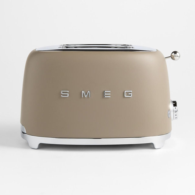 SMEG Matte Mocha 2-Slice Retro Toaster
