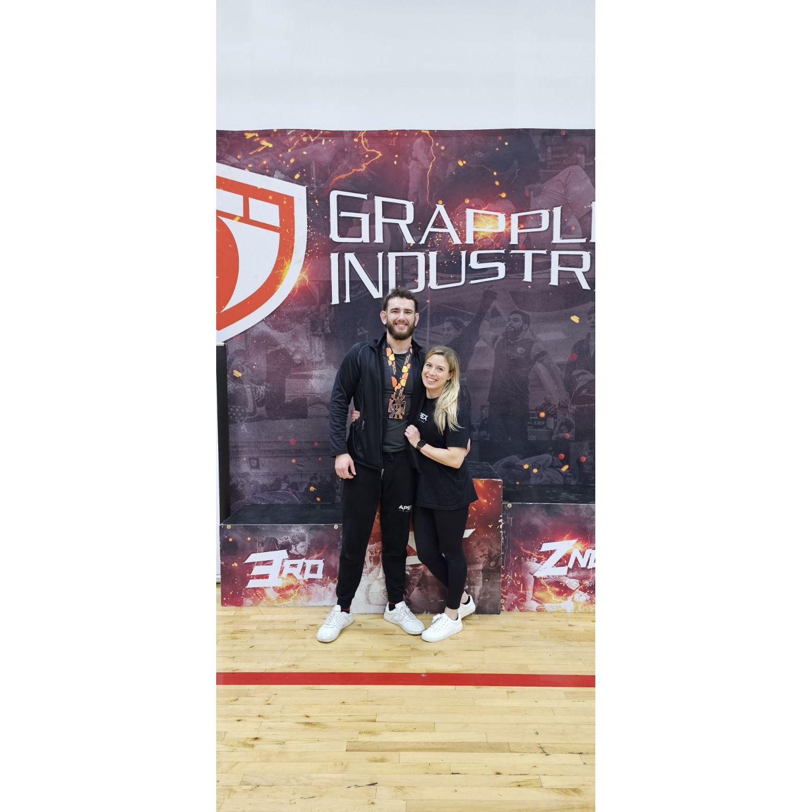 Nate competing at Grappling Industries