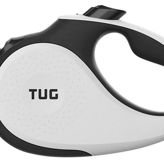 TUG Patented 360° Tangle-Free, Heavy Duty Retractable Dog Leash with Anti-Slip Handle; 16 ft Strong Nylon Tape/Ribbon; One-Handed Brake, Pause, Lock