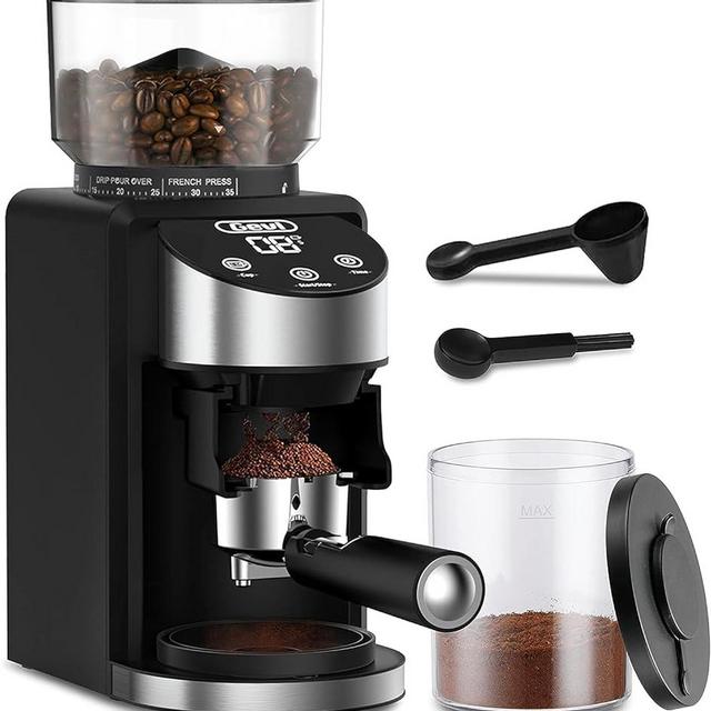 Gevi Burr Coffee Grinder, Adjustable Burr Mill with 35 Precise Grind Settings, Electric Coffee Grinder for Espresso/Drip/Percolator/French Press/American/Turkish Coffee Makers, 120V/200W, Black