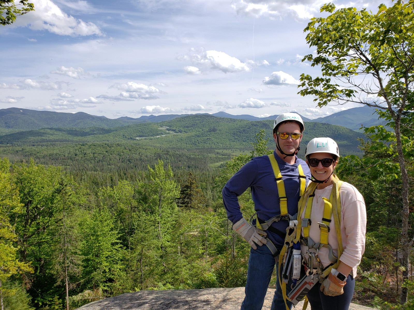 Post proposal zip lining adventures! Lake Placid, NY