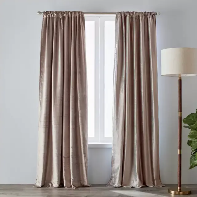 O&O by Olivia & Oliver™ Velvet 84-Inch Rod Pocket Curtain Panel in Lavender