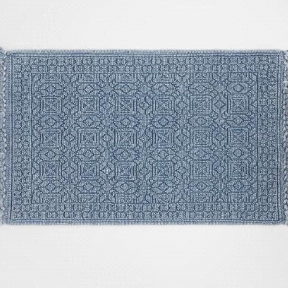 cJadeite Geo Tassel Stonewashed Bath Mat