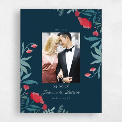 Deepest Teal, Blue Wedding Save the Date - Blysse Photo
