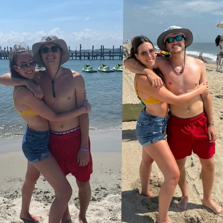 6 year difference in the same clothes! Lol